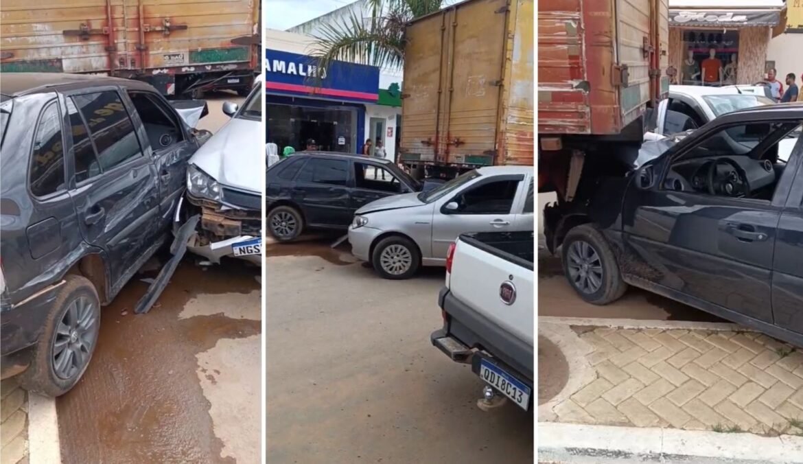 video-mostra-momento-em-que-caminhao-desce-desgovernado-e-atinge-veiculos-em-mg