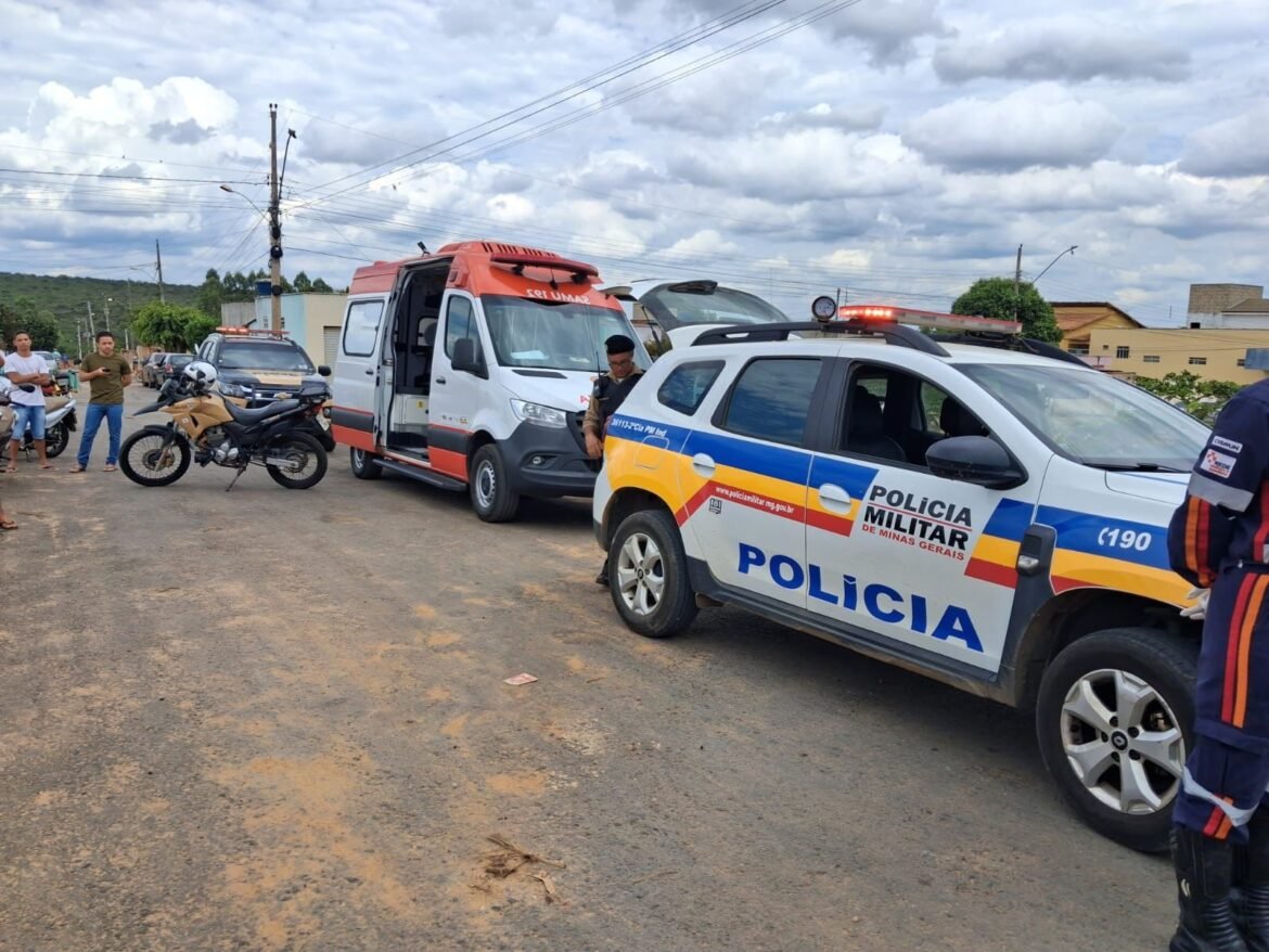 video-mostra-momento-em-que-motociclista-atinge-caminhao-em-avenida-de-taiobeiras