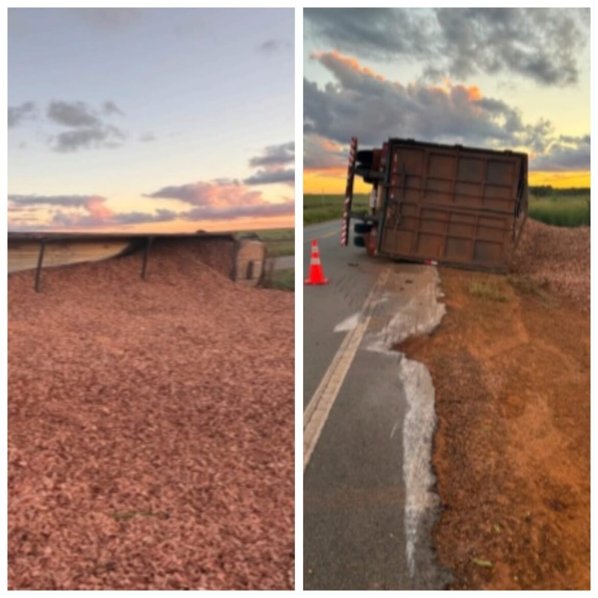 caminhao-carregado-com-cavacos-de-madeira-tomba-na-mgc-479