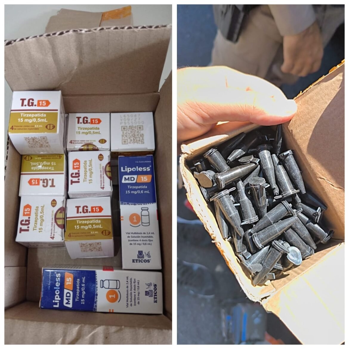 policia-apreende-cocaina,-ampolas-de-tirzepatida-e-mercadorias-ilegais-em-onibus-na-br-135-em-bocaiuva