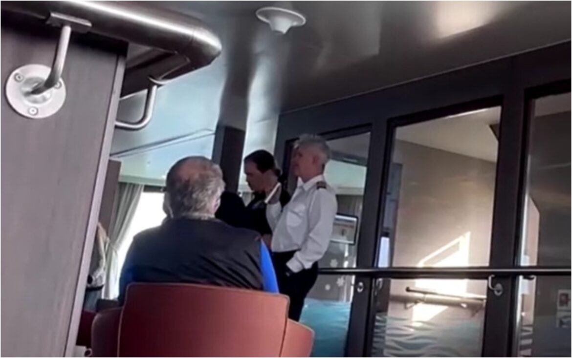 video-mostra-capitao-anunciando-morte-de-passageiro-em-navio-com-surto-de-hantavirus