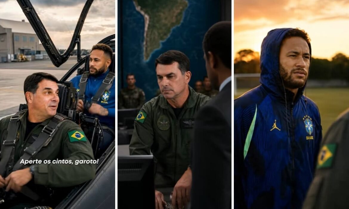 flavio-bolsonaro-posta-video-de-ia-com-‘resgate’-de-neymar-apos-fala-de-lula