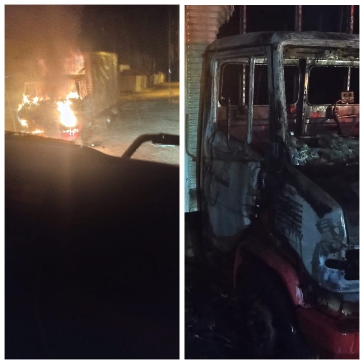 proprietario-de-caminhao-acorda-com-barulho-na-madrugada-e-encontra-veiculo-em-chamas-na-porta-de-casa,-em-francisco-sa