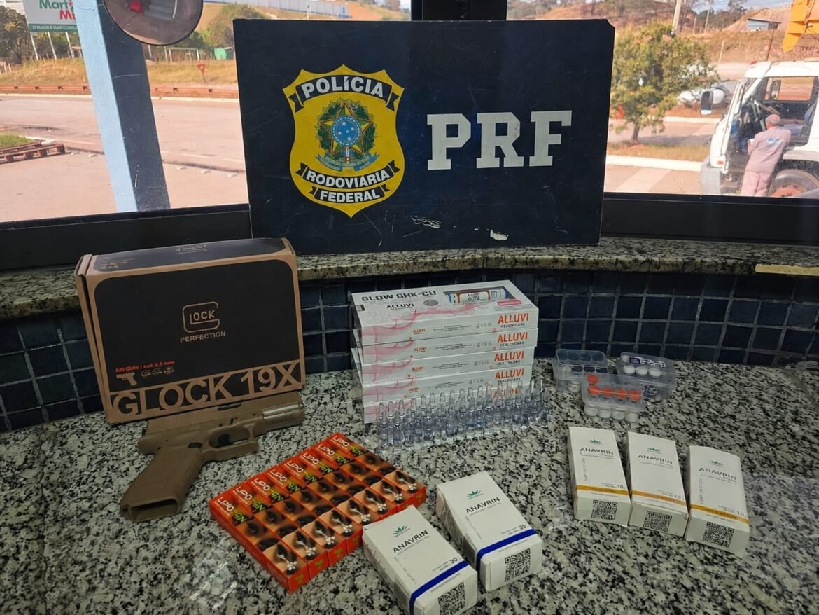 canetas-emagrecedoras,-canabidiol-e-replica-de-arma:-homem-e-preso-na-grande-bh-com-materiais-trazidos-ilegalmente-do-paraguai