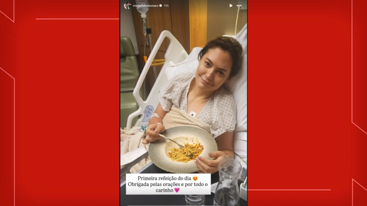 michelle-bolsonaro-faz-post-em-cama-de-hospital-na-vespera-de-convencao-de-lancamento-de-candidatura-ao-senado