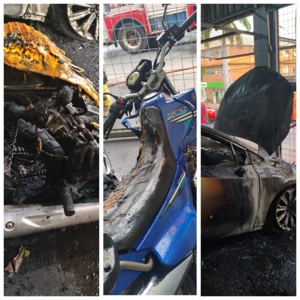 incendio-atinge-garagem-de-veiculos-em-montes-claros-e-danifica-carro-e-tres-motos