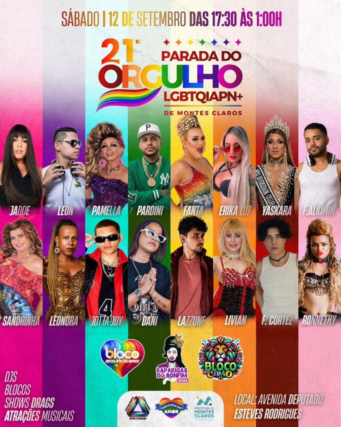 parada-do-orgulho-lgbtqiapn+-e-realizada-neste-sabado-em-montes-claros;-veja-programacao