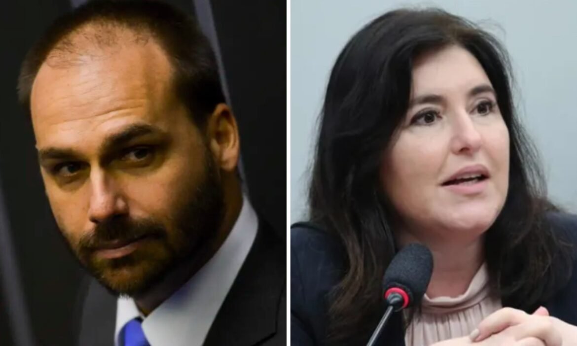 eduardo-bolsonaro-diz-que-simone-tebet-‘se-prostitui’-por-cargos,-e-candidata-reage:-‘covarde’