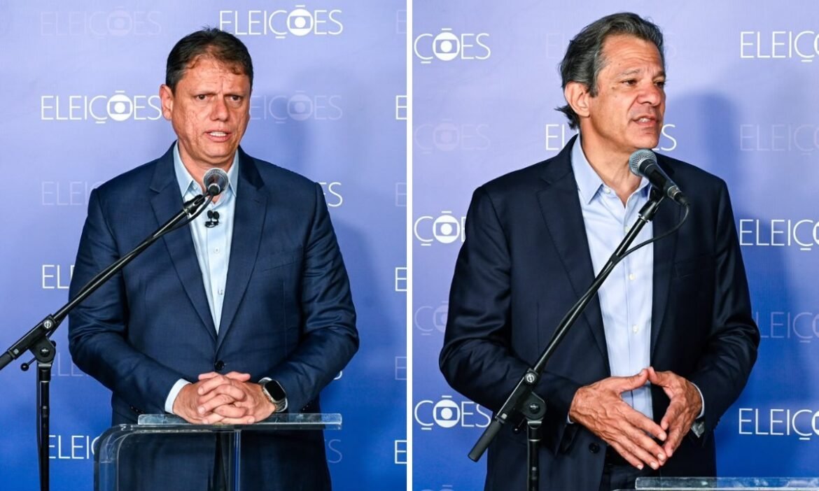 veja-o-que-disseram-tarcisio-e-haddad-apos-debate-da-globo-para-o-governo-de-sp
