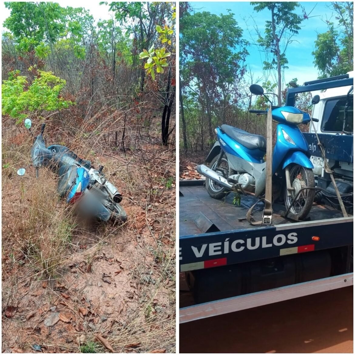 moto-furtada-na-ponte-marechal-hermes,-em-pirapora,-e-encontrada-em-matagal-de-buritizeiro