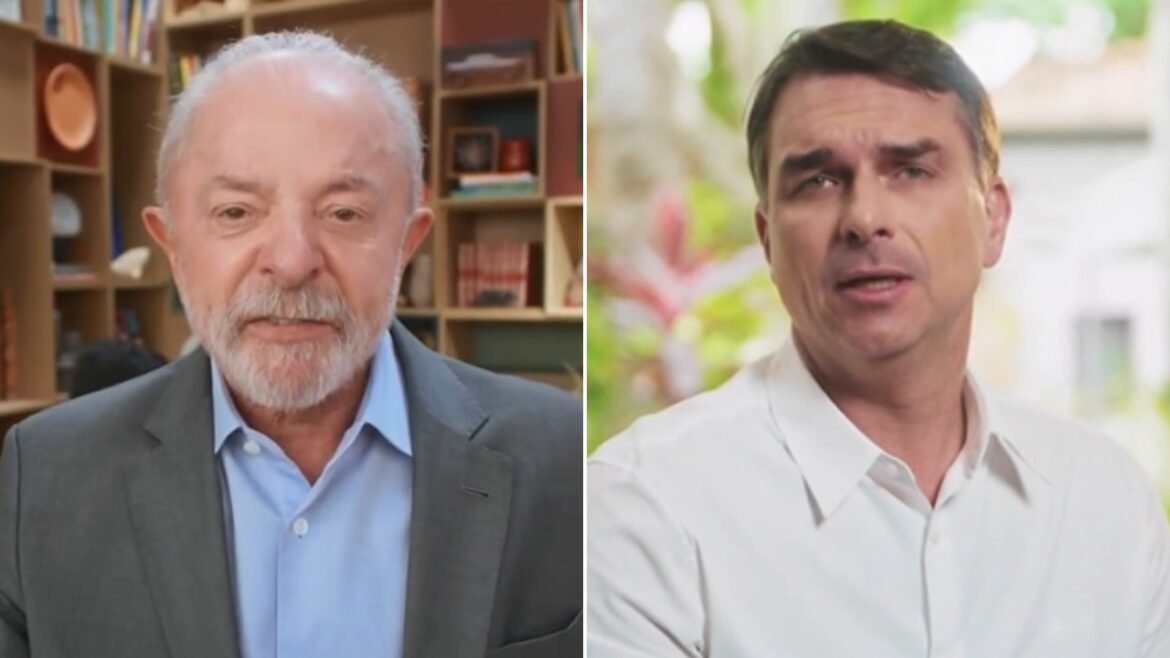 flavio-bolsonaro-reexibe-programa-eleitoral-que-foi-ao-ar-sem-audio-e,-em-peca-inedita,-aborda-seguranca;-lula-foca-no-fim-da-escala-6×1
