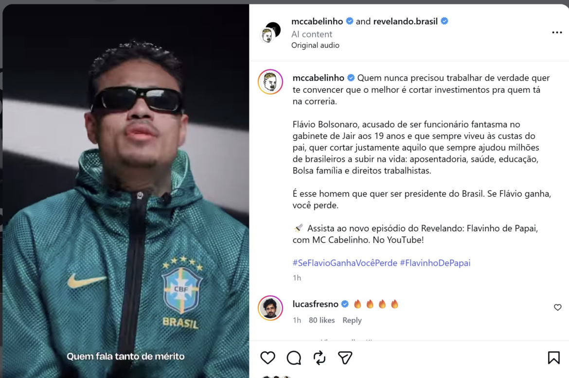 ministro-do-tse-manda-meta-revisar-retirada-de-video-de-mc-cabelinho-contra-flavio-bolsonaro